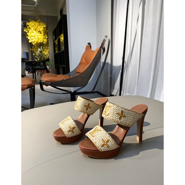 Sandali e pantofole casual con tacco alto da donna Louis Vuitton