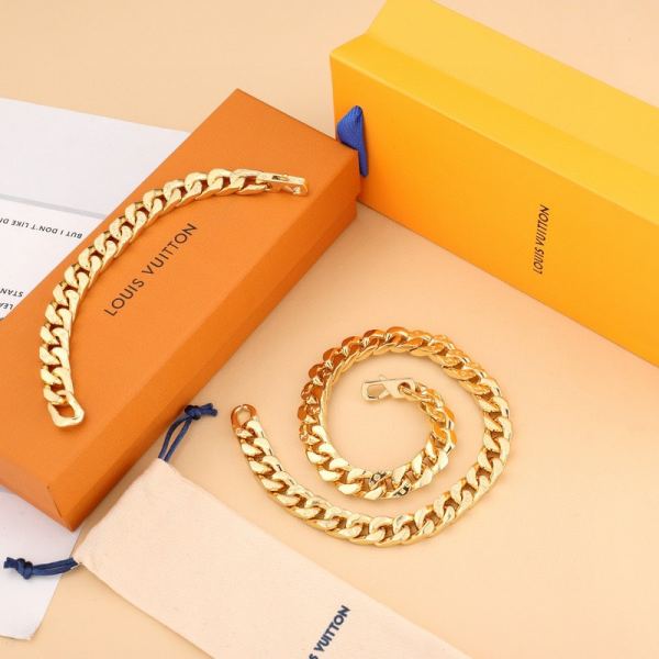 repliche,replica,perfette,siti di,affidabili,migliori siti,dove comprare,1:1,scarpe da ginnastica 23/Collana con maglie a catena Louis Vuitton