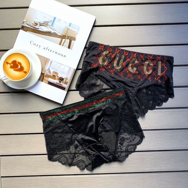 repliche,replica,perfette,siti di,affidabili,migliori siti,dove comprare,1:1,scarpe da ginnastica 【2 pezzi】 Mutandine da donna a vita media in seta ghiaccio pizzo Gucci