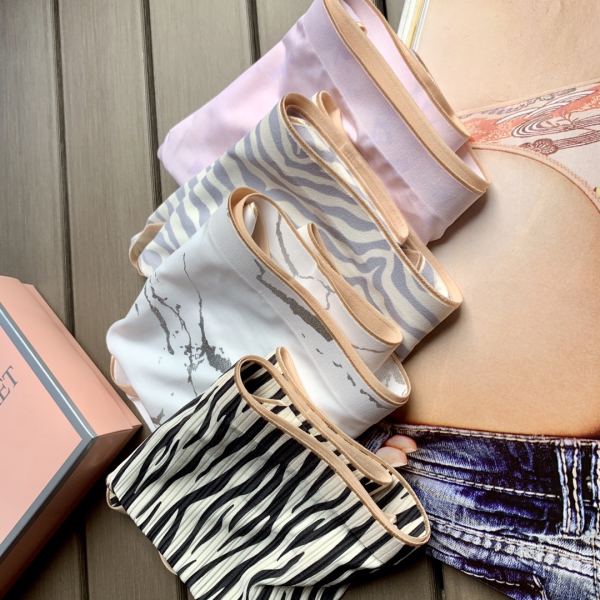 repliche,replica,perfette,siti di,affidabili,migliori siti,dove comprare,1:1,scarpe da ginnastica 【4 pezzi】 Intimo senza cuciture a vita media da donna con stampa di nuova moda di Victoria’s Secret