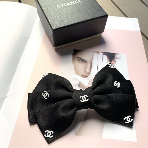 【1 pz】 Chanel fashion temperament semplice fermaglio per capelli con clip a molla con fiocco multi-etichetta