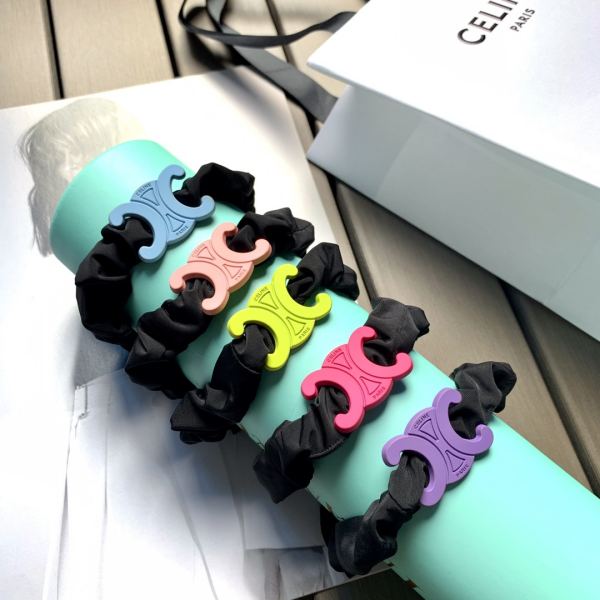 【5 pezzi】 La nuova vernice colorata di Celine Arc de Triomphe corda per capelli in corda di colore standard in metallo