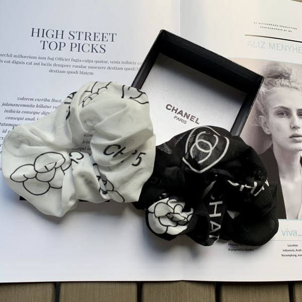 【2 pezzi】 Cravatta per capelli alla moda stile camelia Chanel