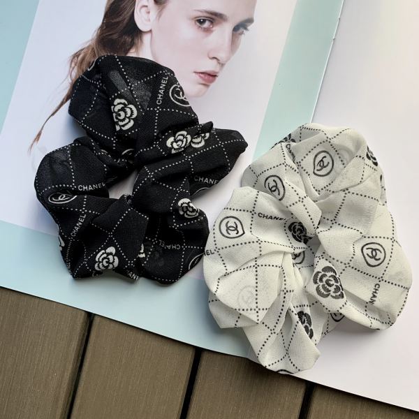 【2 pezzi】 Cravatta per capelli alla moda stile camelia romboidale Chanel