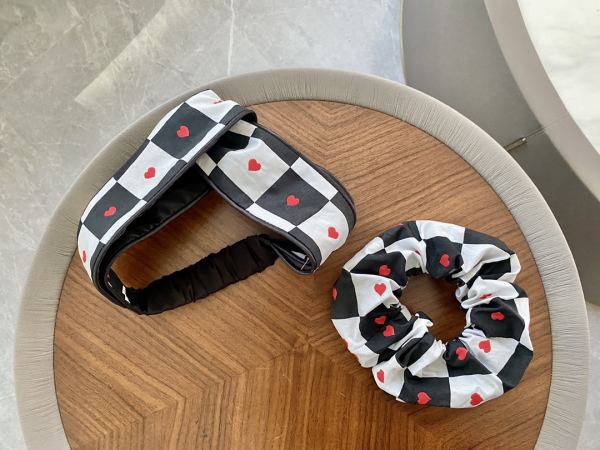 【1 pz】 Il nuovo amore di Dior in bianco e nero a scacchi accessori per capelli in tessuto jacquard avanzato