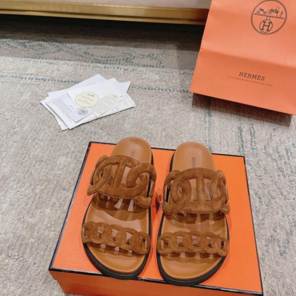repliche,replica,perfette,siti di,affidabili,migliori siti,dove comprare,1:1,scarpe da ginnastica HERMERS nuove pantofole paio di catenelle con naso di maiale