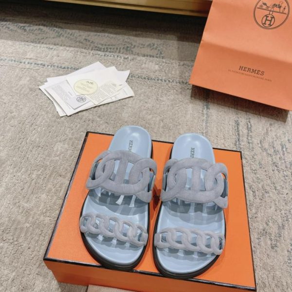 repliche,replica,perfette,siti di,affidabili,migliori siti,dove comprare,1:1,scarpe da ginnastica HERMERS nuove pantofole paio di catenelle con naso di maiale