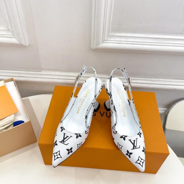 repliche,replica,perfette,siti di,affidabili,migliori siti,dove comprare,1:1,scarpe da ginnastica LOUIS VUITTON/2024 Inizio primavera Nuova versione top Sandali con tacco in vetro da vino a punta
