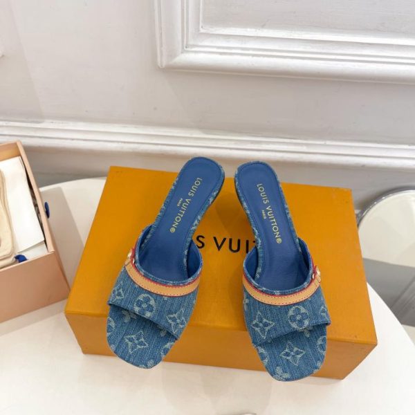 repliche,replica,perfette,siti di,affidabili,migliori siti,dove comprare,1:1,scarpe da ginnastica Pantofole in denim versione top 2024 LOUIS VUITTON