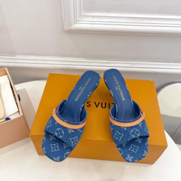 repliche,replica,perfette,siti di,affidabili,migliori siti,dove comprare,1:1,scarpe da ginnastica Pantofole in denim versione top 2024 LOUIS VUITTON