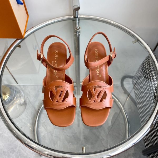 repliche,replica,perfette,siti di,affidabili,migliori siti,dove comprare,1:1,scarpe da ginnastica LOUIS VUITTON nuovo prodotto sandali con tacco a blocco vuoto serie lsola di alta qualità