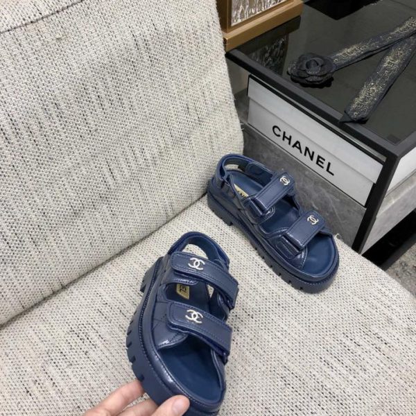 Sandali in pelliccia con velcro autunno e inverno CHANEL 2024 di alta qualità