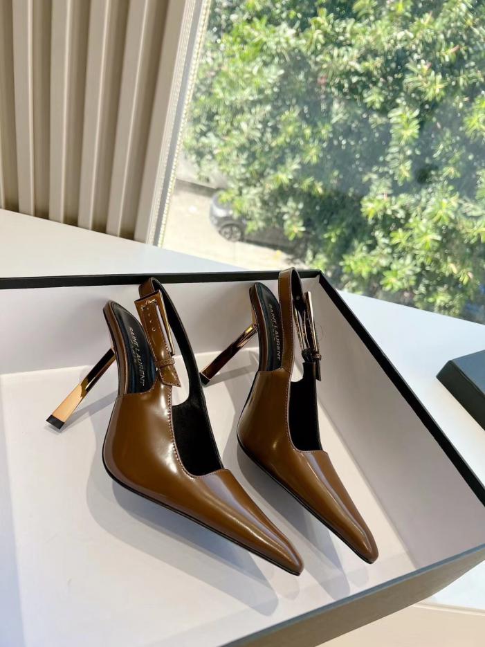 repliche,replica,perfette,siti di,affidabili,migliori siti,dove comprare,1:1,scarpe da ginnastica Décolleté con tacco in acciaio metallico Saint Laurent Lee di alta qualità