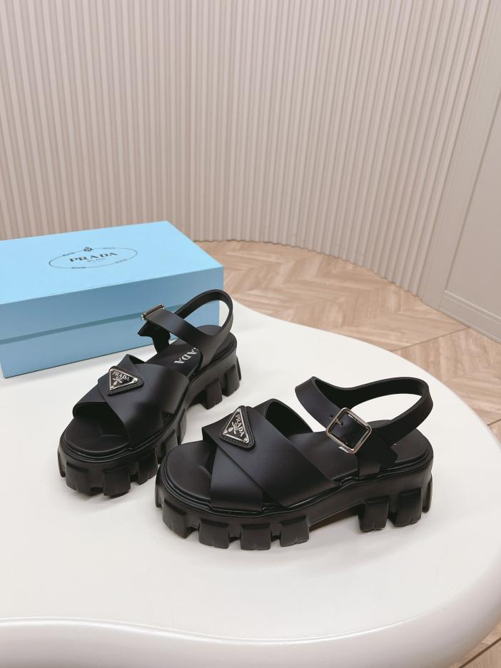 repliche,replica,perfette,siti di,affidabili,migliori siti,dove comprare,1:1,scarpe da ginnastica PRADA2024 sandali romani in gomma intrecciata con suola spessa a dente di sega