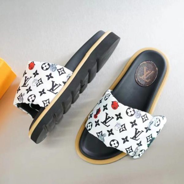 repliche,replica,perfette,siti di,affidabili,migliori siti,dove comprare,1:1,scarpe da ginnastica Sandali con logo in rilievo di Louis Vuiton