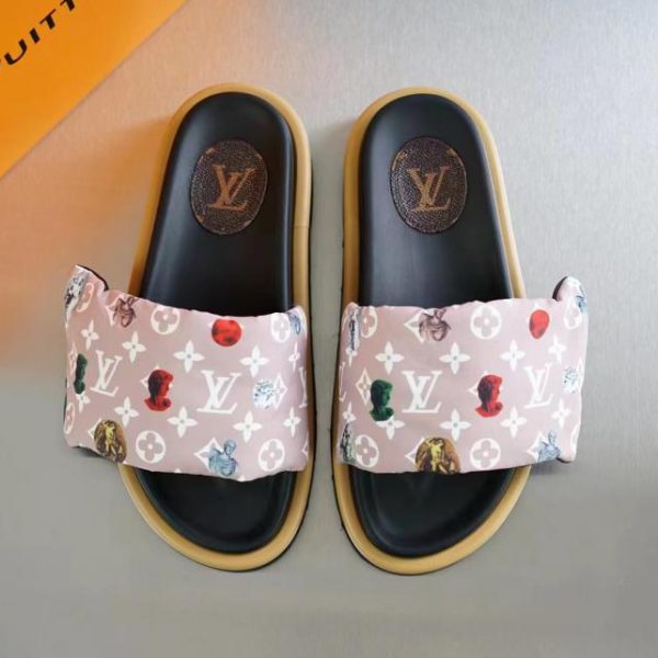 repliche,replica,perfette,siti di,affidabili,migliori siti,dove comprare,1:1,scarpe da ginnastica Sandali con logo in rilievo di Louis Vuiton
