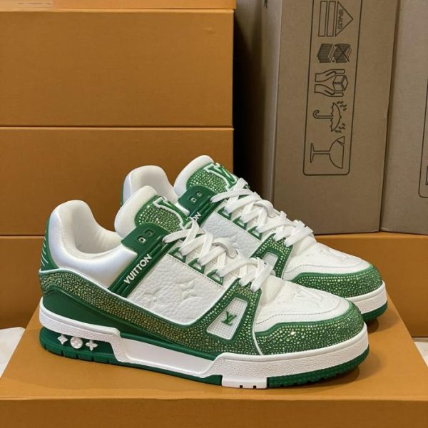 repliche,replica,perfette,siti di,affidabili,migliori siti,dove comprare,1:1,scarpe da ginnastica Versione top delle sneakers Louis Vuiton Trainer per coppia