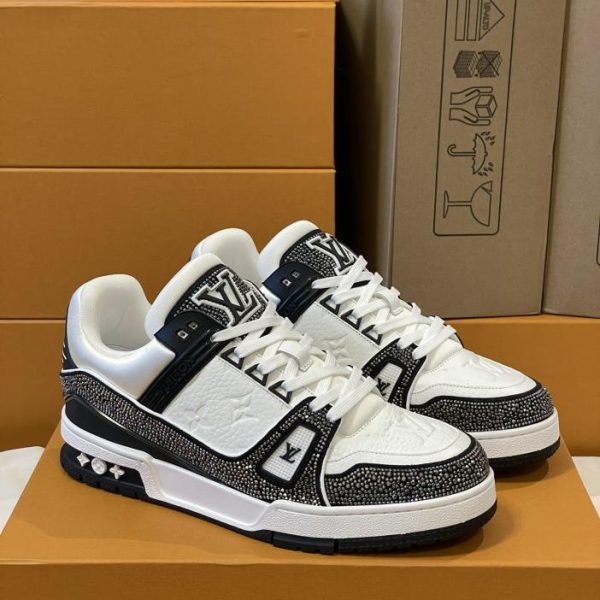 repliche,replica,perfette,siti di,affidabili,migliori siti,dove comprare,1:1,scarpe da ginnastica Versione top delle sneakers Louis Vuiton Trainer per coppia