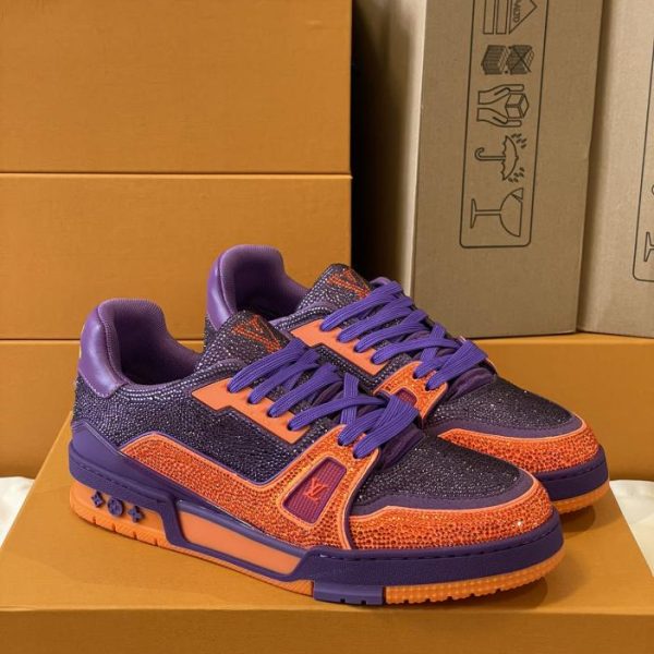repliche,replica,perfette,siti di,affidabili,migliori siti,dove comprare,1:1,scarpe da ginnastica Versione top delle sneakers Louis Vuiton Trainer per coppia