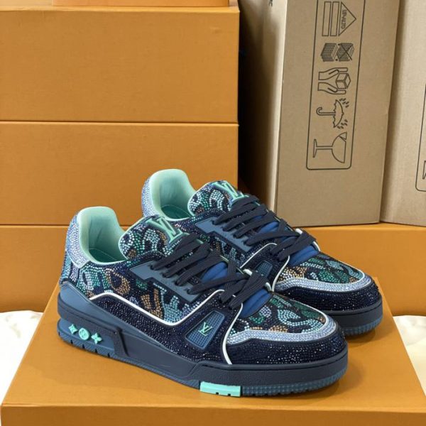 repliche,replica,perfette,siti di,affidabili,migliori siti,dove comprare,1:1,scarpe da ginnastica Versione top delle sneakers Louis Vuiton Trainer per coppia