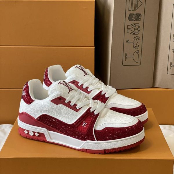 repliche,replica,perfette,siti di,affidabili,migliori siti,dove comprare,1:1,scarpe da ginnastica Versione top delle sneakers Louis Vuiton Trainer per coppia