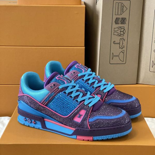 repliche,replica,perfette,siti di,affidabili,migliori siti,dove comprare,1:1,scarpe da ginnastica Versione top delle sneakers Louis Vuiton Trainer per coppia