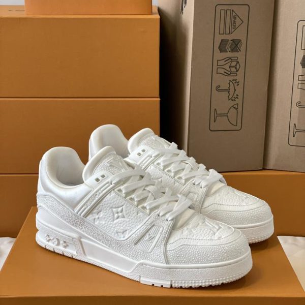 repliche,replica,perfette,siti di,affidabili,migliori siti,dove comprare,1:1,scarpe da ginnastica Versione top delle sneakers Louis Vuiton Trainer per coppia