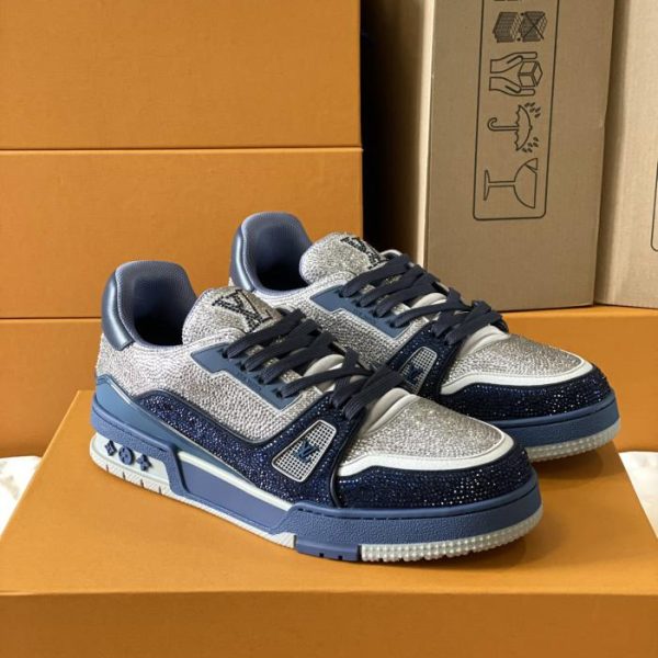 repliche,replica,perfette,siti di,affidabili,migliori siti,dove comprare,1:1,scarpe da ginnastica Versione top delle sneakers Louis Vuiton Trainer per coppia