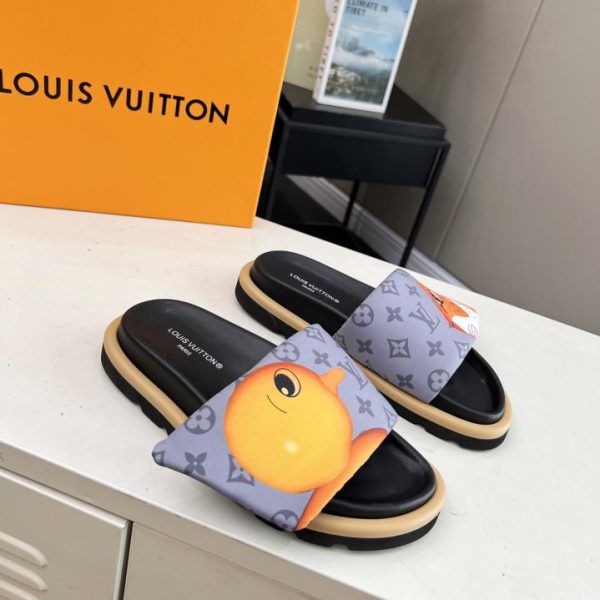 repliche,replica,perfette,siti di,affidabili,migliori siti,dove comprare,1:1,scarpe da ginnastica Sandali Louis Vuiton 2024 con logo in rilievo