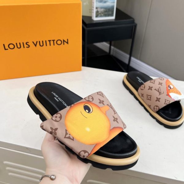 repliche,replica,perfette,siti di,affidabili,migliori siti,dove comprare,1:1,scarpe da ginnastica Sandali Louis Vuiton 2024 con logo in rilievo
