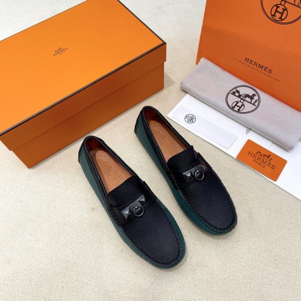 repliche,replica,perfette,siti di,affidabili,migliori siti,dove comprare,1:1,scarpe da ginnastica Mocassini in pelle di vacchetta stampa palme originali Hermès