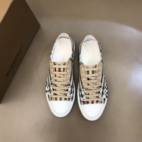 Burberr scarpe classiche casual in tela da uomo