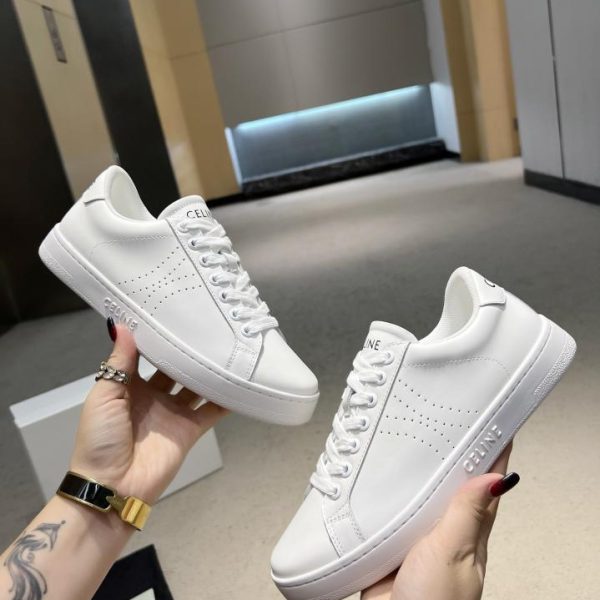 Sneaker stringate CELINE CT66 basse in pelle di vacchetta