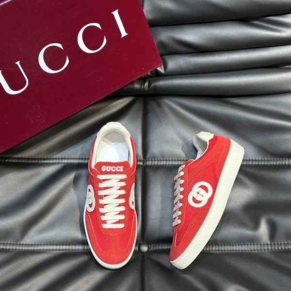 Sneakers vintage Gucc doppia G intrecciata