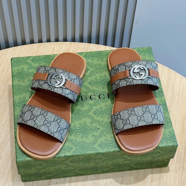 Sandali Doppia G Intrecciati Gucci Da Uomo