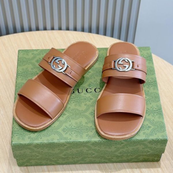 Sandali Doppia G Intrecciati Gucci Da Uomo