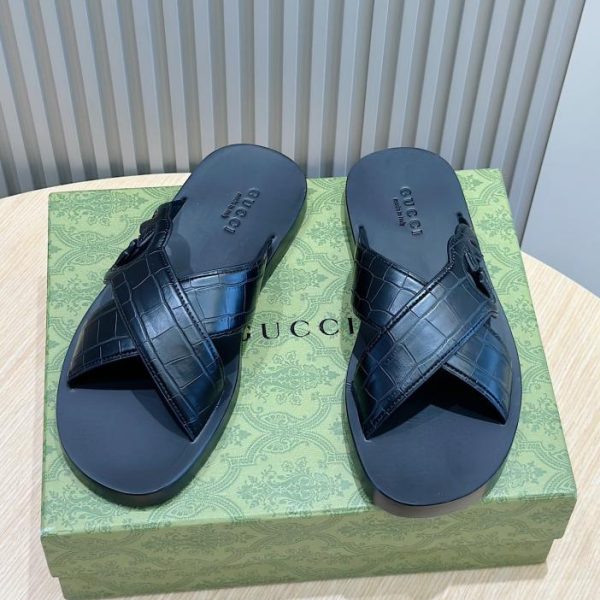 repliche,replica,perfette,siti di,affidabili,migliori siti,dove comprare,1:1,scarpe da ginnastica Ciabatte Doppia G Intrecciate Gucci Da Uomo