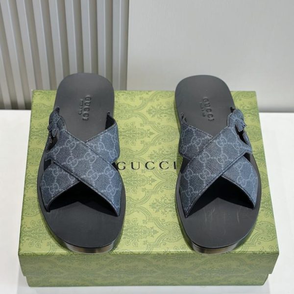 Ciabatte Doppia G Intrecciate Gucci Da Uomo
