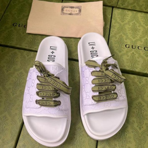 repliche,replica,perfette,siti di,affidabili,migliori siti,dove comprare,1:1,scarpe da ginnastica Pantofole in co-branding Gucci