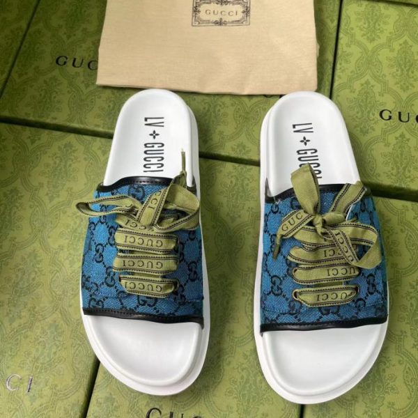 repliche,replica,perfette,siti di,affidabili,migliori siti,dove comprare,1:1,scarpe da ginnastica Pantofole in co-branding Gucci