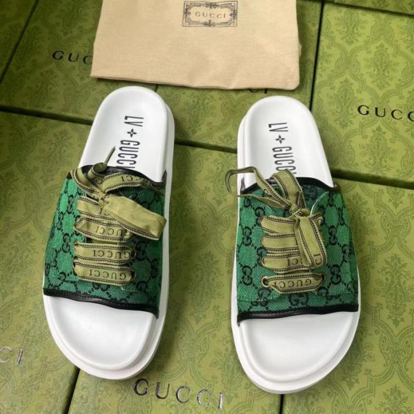 repliche,replica,perfette,siti di,affidabili,migliori siti,dove comprare,1:1,scarpe da ginnastica Pantofole in co-branding Gucci