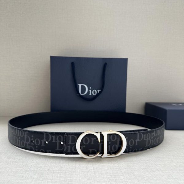 Cintura reversibile Dior 35 mm