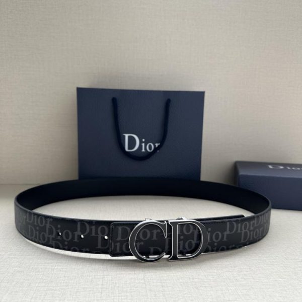 Cintura reversibile Dior 35 mm