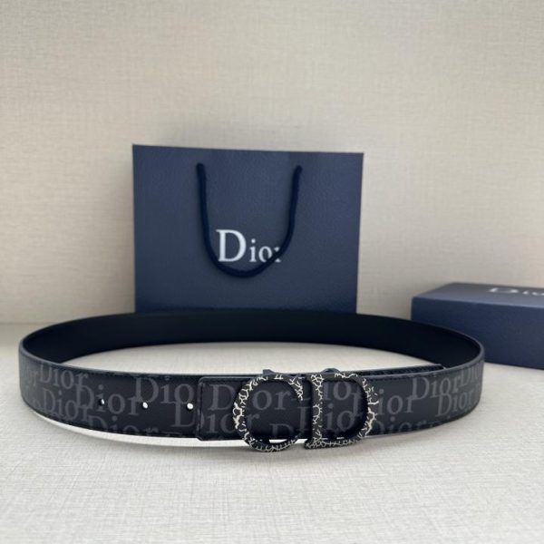 Cintura reversibile Dior 35 mm