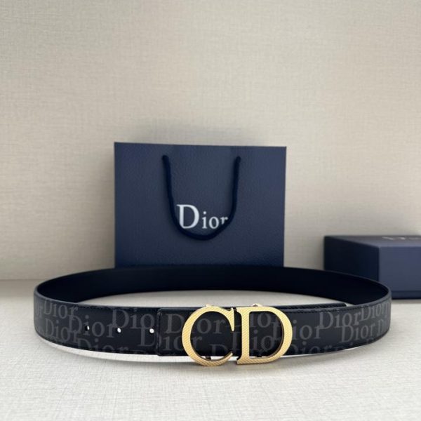 Cintura reversibile Dior 35 mm