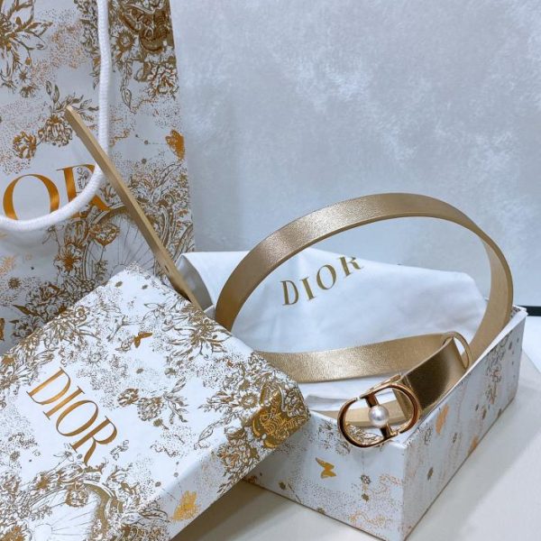 Cintura in pelle Dior Montaigne 2,0 cm