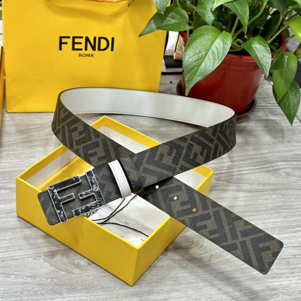 repliche,replica,perfette,siti di,affidabili,migliori siti,dove comprare,1:1,scarpe da ginnastica Cintura reversibile FENDI a doppio passante larga 4,0 cm