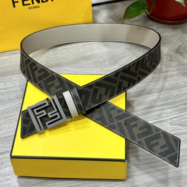 repliche,replica,perfette,siti di,affidabili,migliori siti,dove comprare,1:1,scarpe da ginnastica Cintura reversibile FENDI a doppio passante larga 4,0 cm