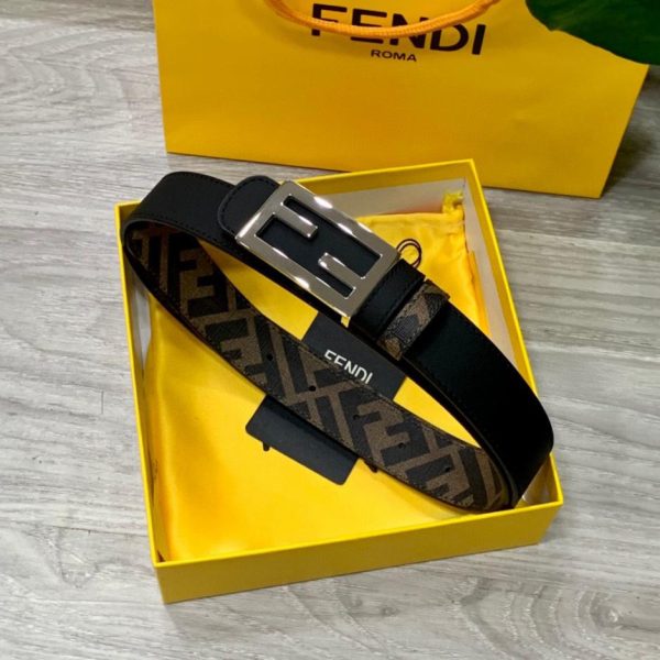 repliche,replica,perfette,siti di,affidabili,migliori siti,dove comprare,1:1,scarpe da ginnastica Cintura reversibile a doppio passante FENDI larga 3,0 cm