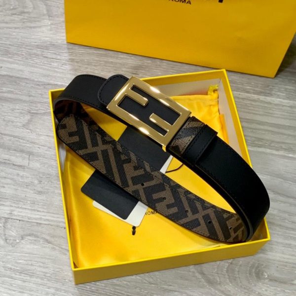 repliche,replica,perfette,siti di,affidabili,migliori siti,dove comprare,1:1,scarpe da ginnastica Cintura reversibile a doppio passante FENDI larga 3,0 cm